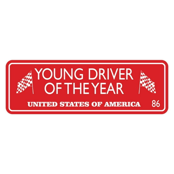 Signs ByLITA Standard Young Driver Of The Year Sign (Red) - Large