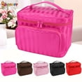 thumbnail image 2 of Spencer Portable Travel Toiletry Bag Waterproof Cosmetic Organizer Case Foldable Makeup Storage Bag Handbag Pouch for Women "Pink", 2 of 10