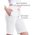 thumbnail image 5 of MixMatchy Women's Solid Ultra Soft Waist Band with Adjustable String Fleece Shorts, 5 of 5