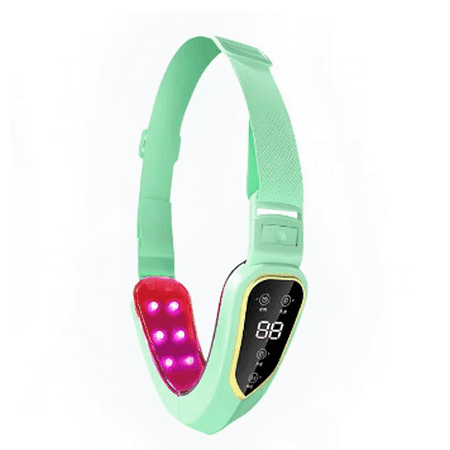 2025 Electric Double Chin Reducer - 12-Strength V-Face Shaping Belt with Timer & USB Rechargeable Design(Cyan)
