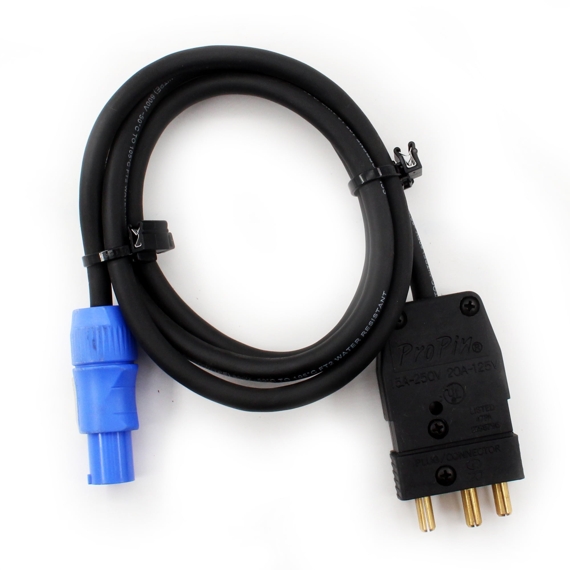 Speaker Power Cable Assembly, Neutrik NAC3FCA to Propin 3Pin Power