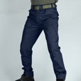 thumbnail image 2 of WREESH Men's Cargo Pants Multiple Pockets Trousers Work Wear Pocket Navy, 2 of 10