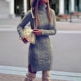 thumbnail image 3 of Suéter cálido de otoño e invierno largo ajustado de cuello alto para mujer de Europa y Estados Unidos, 3 of 6