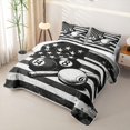 thumbnail image 3 of Erosebridal Billiard Balls Twin Quilt Set, Vintage US Flag Twin Coverlet Set for Men and Women, 2-Piece, 3 of 7