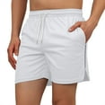 thumbnail image 2 of LIIPEE Men Shorts Casual Solid Color Loose Fit Shorts Male Outdoor Activities Shorts With Pockets Spring Summer Comfortable Soft Breathable Daily Shorts,White5112,XL, 2 of 5
