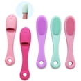 thumbnail image 1 of Paquete de 5 cepillos de limpieza facial manuales de silicona suave, cepillo limpiador facial para limpiar suave y eficazmente, eliminar puntos negros y masajear, 1 of 5