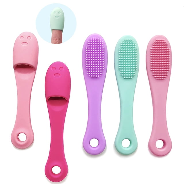 Paquete de 5 cepillos de limpieza facial manuales de silicona suave, cepillo limpiador facial para limpiar suave y eficazmente, eliminar puntos negros y masajear