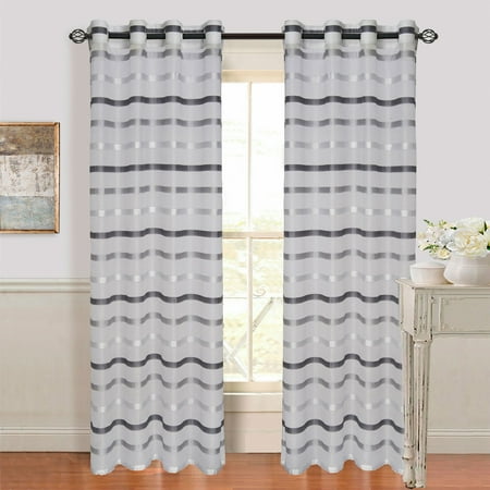 UPC 886511247260 product image for Lavish Home Arla Grommet Curtain Panel - Lite-Dark Grey | upcitemdb.com