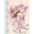 thumbnail image 1 of Cuadros Decorativos Kit de póster de niña de flores 5D con pintura de diamante de taladro redondo completo (HJ174) DQrwqpou Nuevos Originales, 1 of 5