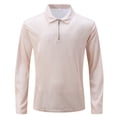 thumbnail image 1 of Blusa y camisa de manga larga con cuello vuelto para hombre, estilo informal de negocios, de moda, con media cremallera y manga larga con cuello vuelto para hombre., 1 of 5