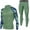 New Camo Light Green, variant on Men's Running Fitness Cooling Sportswear Camo Compression Long Sleeved Shirt + Pants Sets