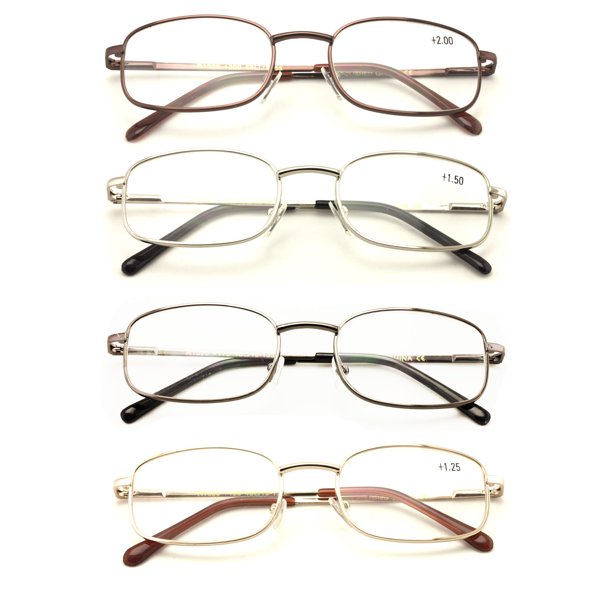 Vision World Eyewear Rectangular Lightweight Metal Frame Reading