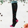 thumbnail image 1 of TINZ Chaussettes d'Exercice Élastiques Chaussettes de Course Chaussettes de Compression Bas Jacquard Chaussettes Mollet Dentelle Porte-Jarretelles Bas Cuisse Haute, 1 of 3
