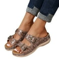 thumbnail image 2 of Orthopedic Sandals for Women, Women's Wide Width Flat Sandals with Arch Support, Open Toe Wedge Flops with Buckle for Walking, 2 of 5