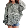 thumbnail image 2 of Povozer Girl's Graphic Camo Hoodie Toddler Clothes For Girls,Kids Girls Long Sleeve Sweatshirts Casual Drawstring Hooded Pullover Tops Trendy Fall Outwear Coat With Pockets Size 11-12 Years,Grey, 2 of 7