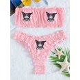 thumbnail image 1 of Conjunto de ropa interior con pegatinas de Hello Kitty para mujer, traje de baño dividido Sexy de Anime Kawaii, Bikini, sujetador, Bragas, tanga, regalo, 2 piezas, 1 of 4