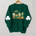 thumbnail image 2 of Luxalzxs St Patricks Day Shirt for Women Green Long Sleeve Sweatshirt Shamrock Clover Graphic Round Neck Blouse Tops Casual Sweatshirts, 2 of 4
