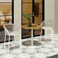 thumbnail image 2 of Maiden 27" Set of 2 Patio Counter Stool Beige Axroma Olefin, 2 of 6