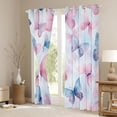 thumbnail image 3 of Homewish Flying Butterflies Curtains Pack of 2 (42x84 Each) for Teens,Spring Garden Curtains Blackout,Abstract Gradient Ombre Bedroom Curtains,Luxury Bedroom Decor, 3 of 6