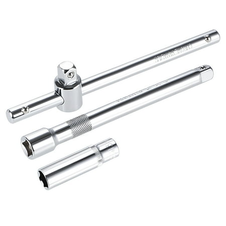 

Unique Bargains Socket Accessory Set Deep Socket Sliding Wrench Breaker Bar 0.51inch