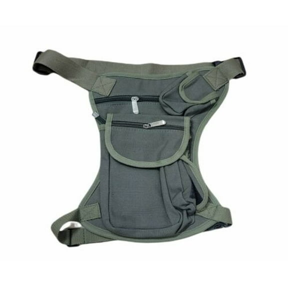 Hinsper Canvas Sports Racing Drop Leg Bag Tactical Waist Bag For Man Army Green