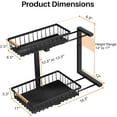thumbnail image 6 of Under Sink Organizer, 2 Pack Height Adjustable Under Sink Organizers and Storage, 2 Tier Pull Out Drawer Cabinet Storage for Kitchen Bathroom, 6 of 6