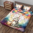thumbnail image 3 of Happy Birthday to American Shorthair Kitten Party Balloons Cake Quilt Bedding Set Cat Lover Kitten Owner Gifts 1 Blanket Bed Cover 2 Pillowcases - 00027, 3 of 5