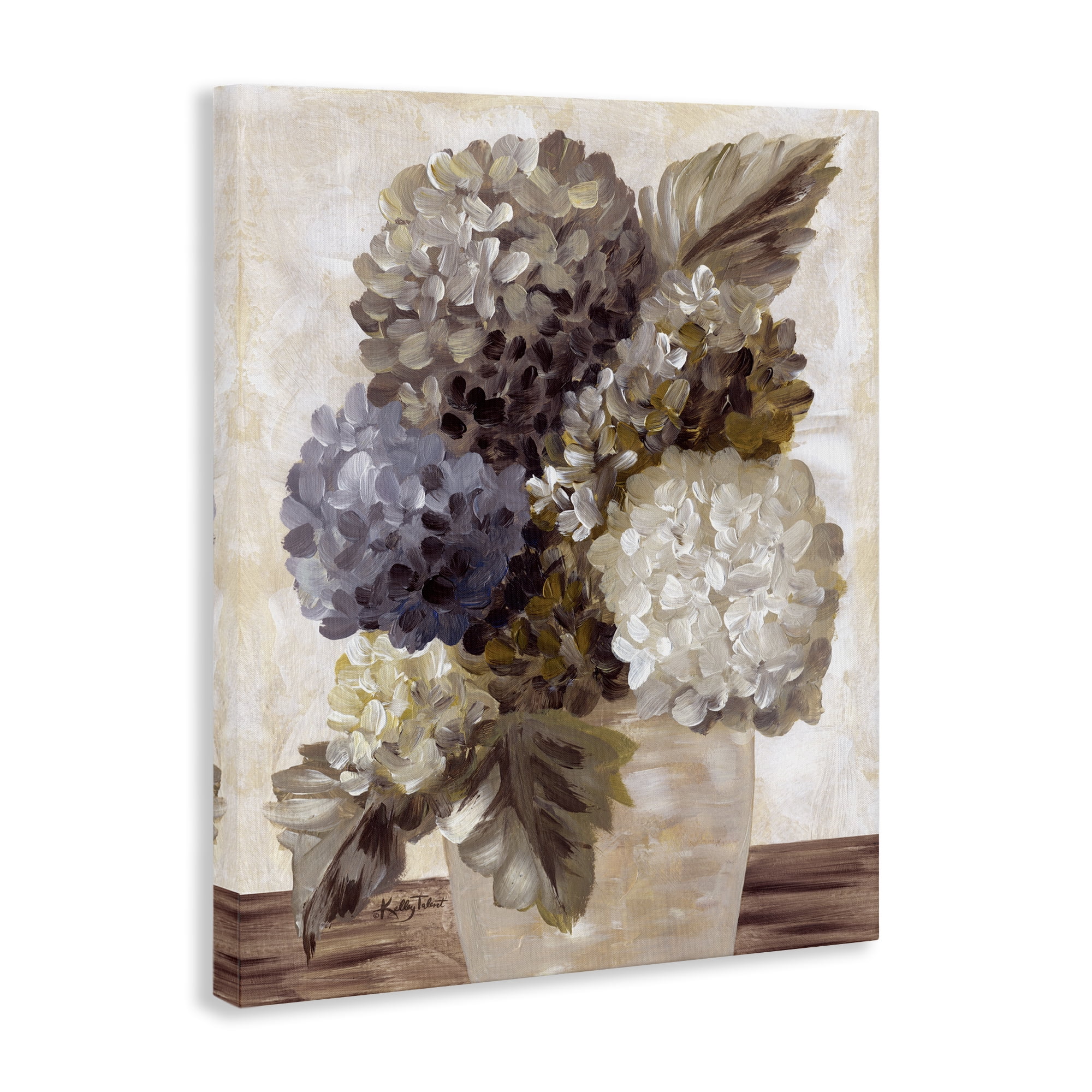 Stupell Industries Full Hydrangea Blooms Botanical & Floral Painting Gallery Wrapped Canvas Art Print Wall Art, 24 x 30