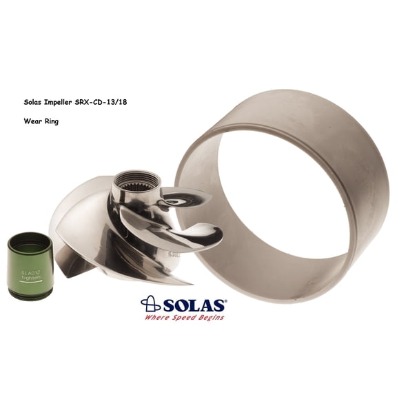 Solas Sea Doo 4-Tec 215 Impeller SRX-CD-13/18 With Wear Ring GTX RXP RXT Wake