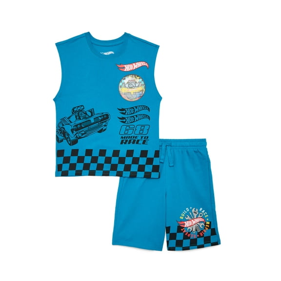 Hot Wheels Boys Tank Top and Shorts Set, 2-Piece, Sizes 4-10