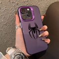 thumbnail image 3 of Funda de teléfono con textura mate y patrón de araña de murciélago, carcasa a prueba de golpes para iPhone 16, 15, 14, 13, 12, 11 Pro Max, XS, XR, 7, 8 Plus, SE 2022, 3 of 5