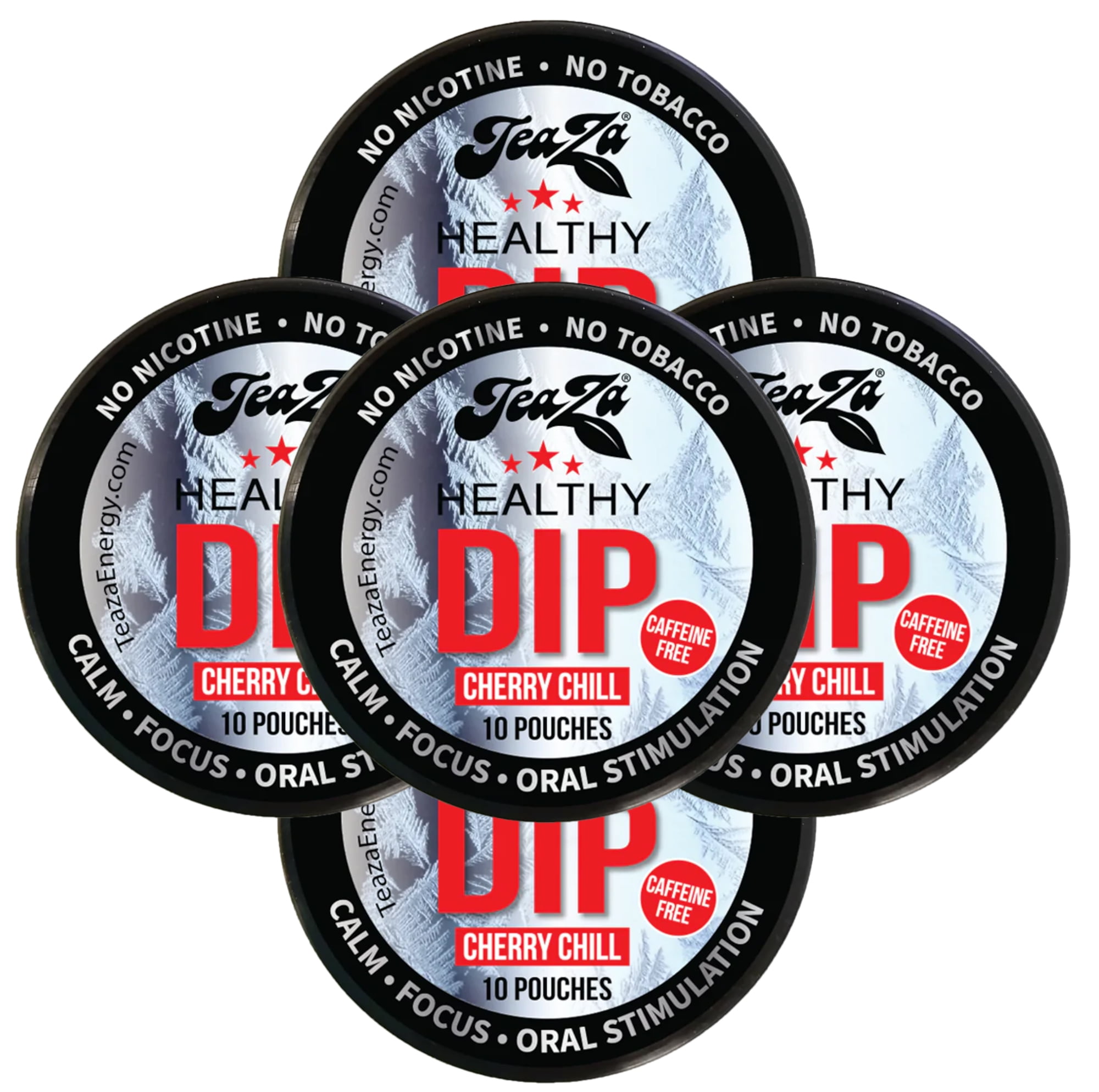 Teaza Herbal Energy Pouches Cherry Chill Puck 5 Cans