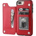 thumbnail image 1 of iPhone 7 Plus iPhone 8 Plus Wallet Case with Card Holder, Premium PU Leather Kickstand Card Slots Case,Double Magnetic Clasp and Durable Shockproof Co, 1 of 4