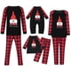 thumbnail image 4 of Pijamas de Navidad Para La Familia Trajes A Juego Trajes Trajes Patchwork Plaid Impreso Homewear Cuello Redondo Manga Larga Conjuntos de Mamá de Dos Piezas Odeerbi ODB189440, 4 of 8