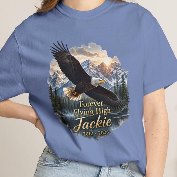 Jackie Bald Eagle Memorial Shirt, Forever Flying High 2012-2026 Tribute Tee