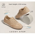 thumbnail image 6 of LUCKY STEP Retro Fashion Sneakers Thin Sole Lightweight Casual Shoes,Light Brown,Womens, 6 of 10