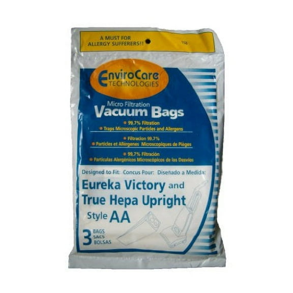 75 Compatible with Eureka Allergy Micro Lined Hepa Upright Victory Style AA Bags, Series, Sanita