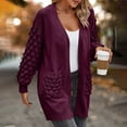 thumbnail image 5 of Turilly Lady Coats Oversize Jackets Fashion Women Winter Solid Color Pockets Casual Long Sleeve Long Sweater Coat Cardigan Blouse Tops, 5 of 5