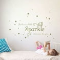 thumbnail image 1 of She Leaves a Little Sparkle Girls Room Vinyl Wall Decal Sticker Inspirational Quote with Stars, 1 of 4