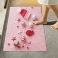 thumbnail image 4 of 2 Piece Soft Bathroom Rug Set Pink Christmas Background Bath Mat and U-Shaped Toilet Contour Rug (16"x24"+20"x24"), 4 of 7