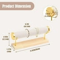 thumbnail image 5 of ProCase Detachable Bracelet Holder Stand, Gold Bracelet Organizer for Selling, Velvet Wrap Bracelet Display Rack with Wooden Base for Bangles Scrunchies Watches - 1 Tier, Beige, 5 of 7