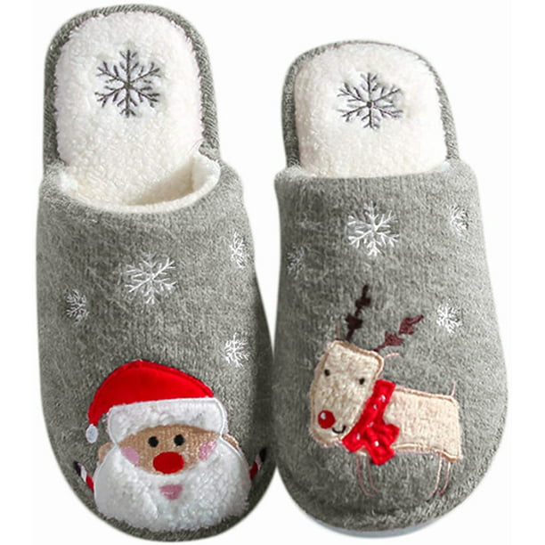 Haute Edition Women's Holiday Scuff Slide On Slippers - .com