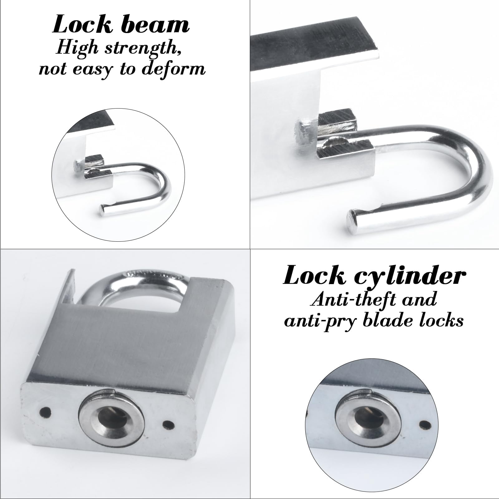Stainless Steel Security Chain and Lock Kit 31 inch/6mm Thick Bike Chain Lock with 4 Keys Bike Locks Heavy Duty Anti Theft Bicycle Lock for Mountain City or Electric Bike Bicycle, Motorcycle