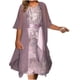 thumbnail image 3 of Vestidos lisos con ojales recortados para mujer Otoño Verano encaje manga larga cuello en V rayón gráfico vestidos largos mujeres 2023, 3 of 5