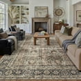 thumbnail image 1 of Alfombra Area PureCozy, vintage, marrón, lavable, 270 x 360 cm, 1 of 9
