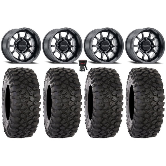 Method 409 15" Black (4 3) Wheels 30" XC450 Tires Can-Am Commander Maverick Renegade Outlander Defender