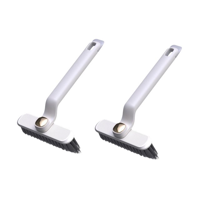 Bathroom Floor Tile,Soft Bristle Brush Multifunctional Rotating Crevice Cleaning Brush Bristles Two-In-One Bathroom Tile No Dead Corner Floor Brush 2Pc Crevice Cleaning Brush