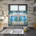 thumbnail image 4 of Yayeee Kitchen Curtains Tier Pair Light Filtering 27"x36" Rod Pocket Short Cafe Window Panel, Purple Seaside, 4 of 7