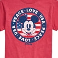 thumbnail image 3 of Disney - Americana - Mickey Peace Love Usa - Adult Short Sleeve Graphic T-Shirt, 3 of 5