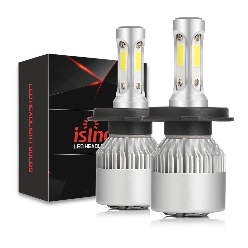 2-Sides H4 9003 LED Headlight Bulbs Conversion Kit High Low Beam 6000K White 2x 